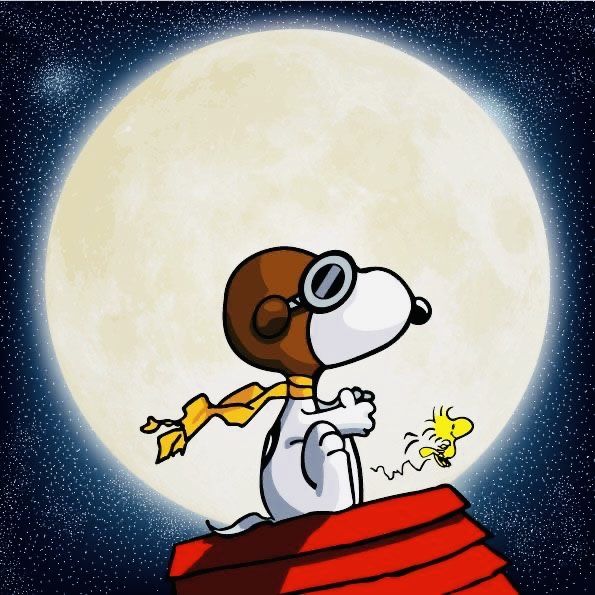 snoppy en la luna